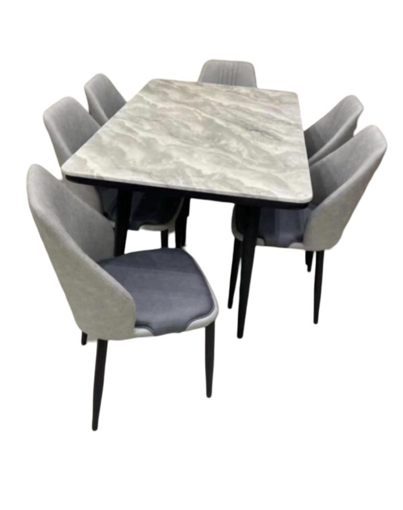 طاولة طعام رخام 6 كرسي