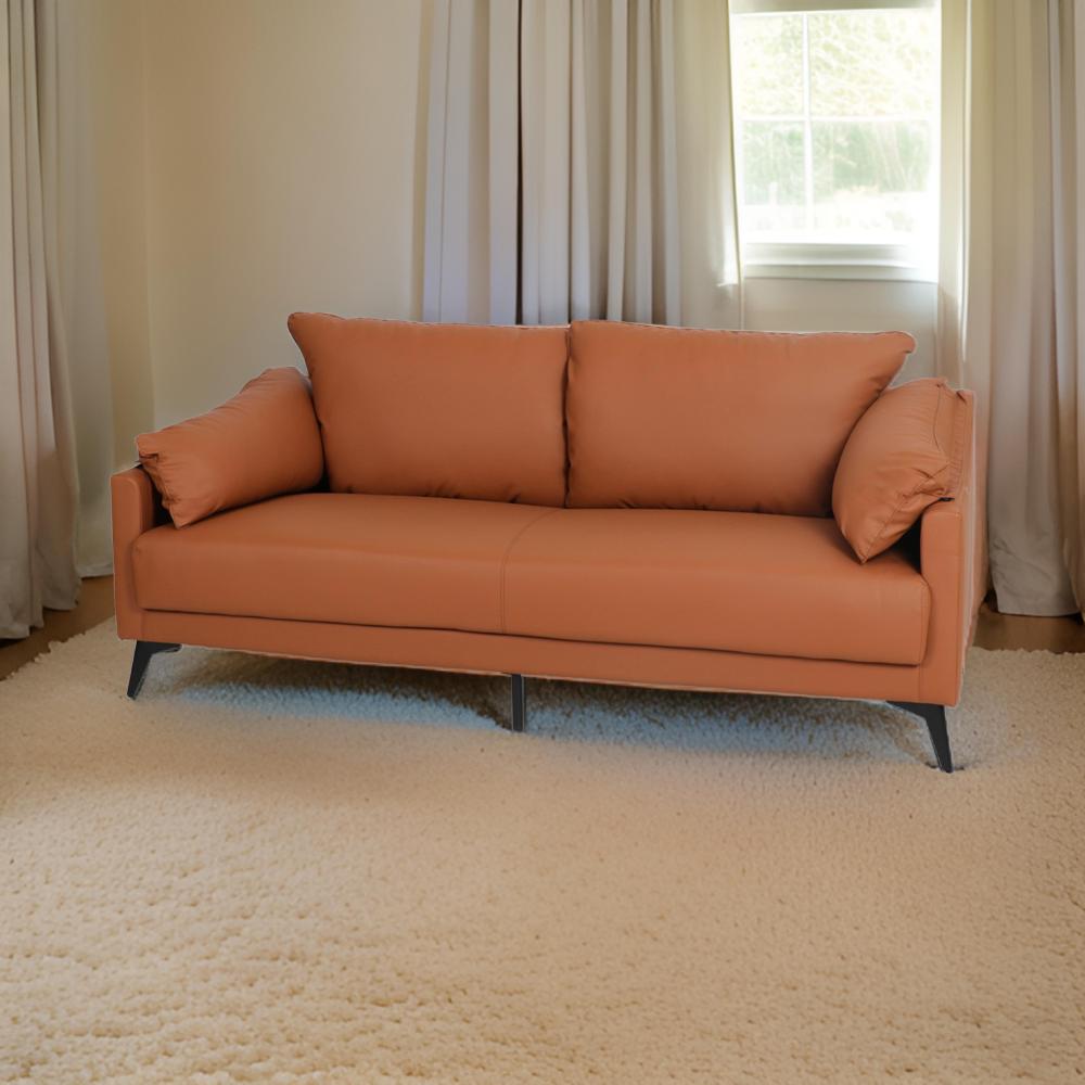 كنب فخم لون برتقالي