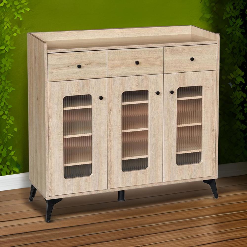 دولاب بوفيه فخم لون بيج مقاس 100 سم