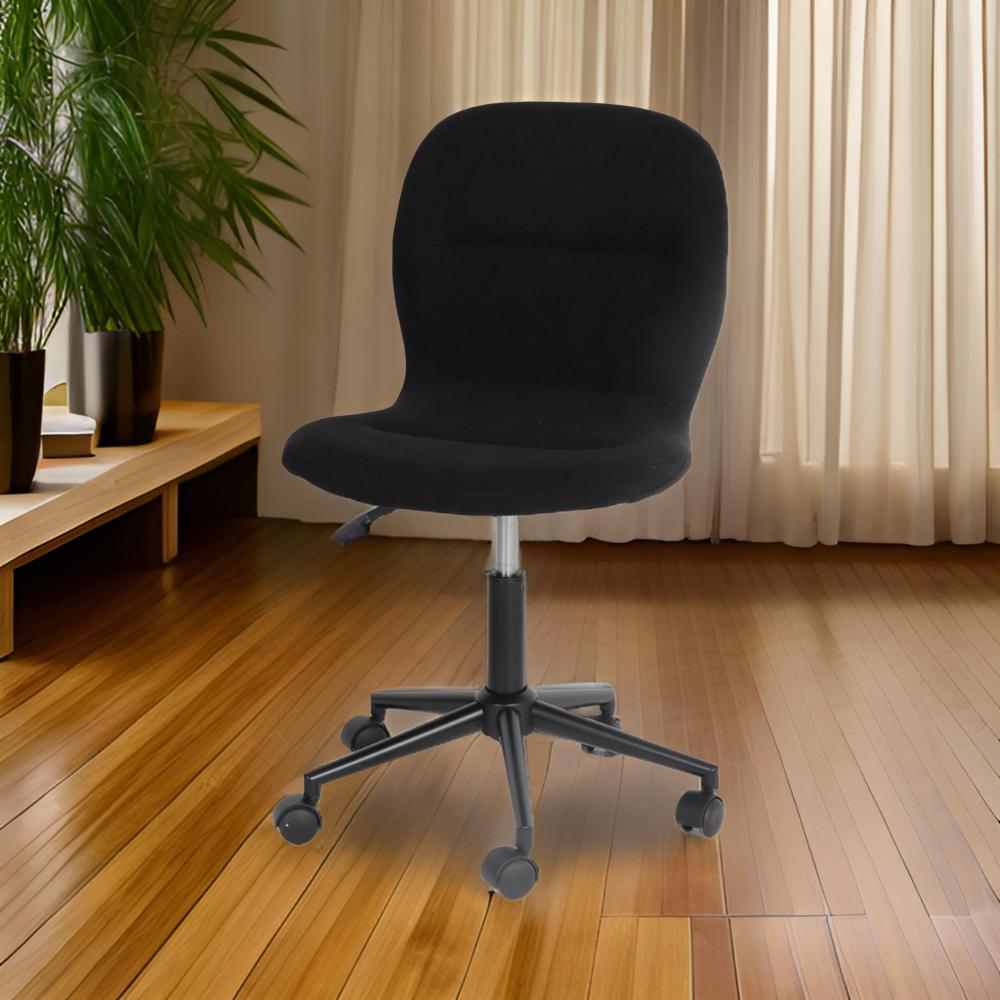 كرسي مكتب دوار بتصميم رياضي أنيق لون أسود