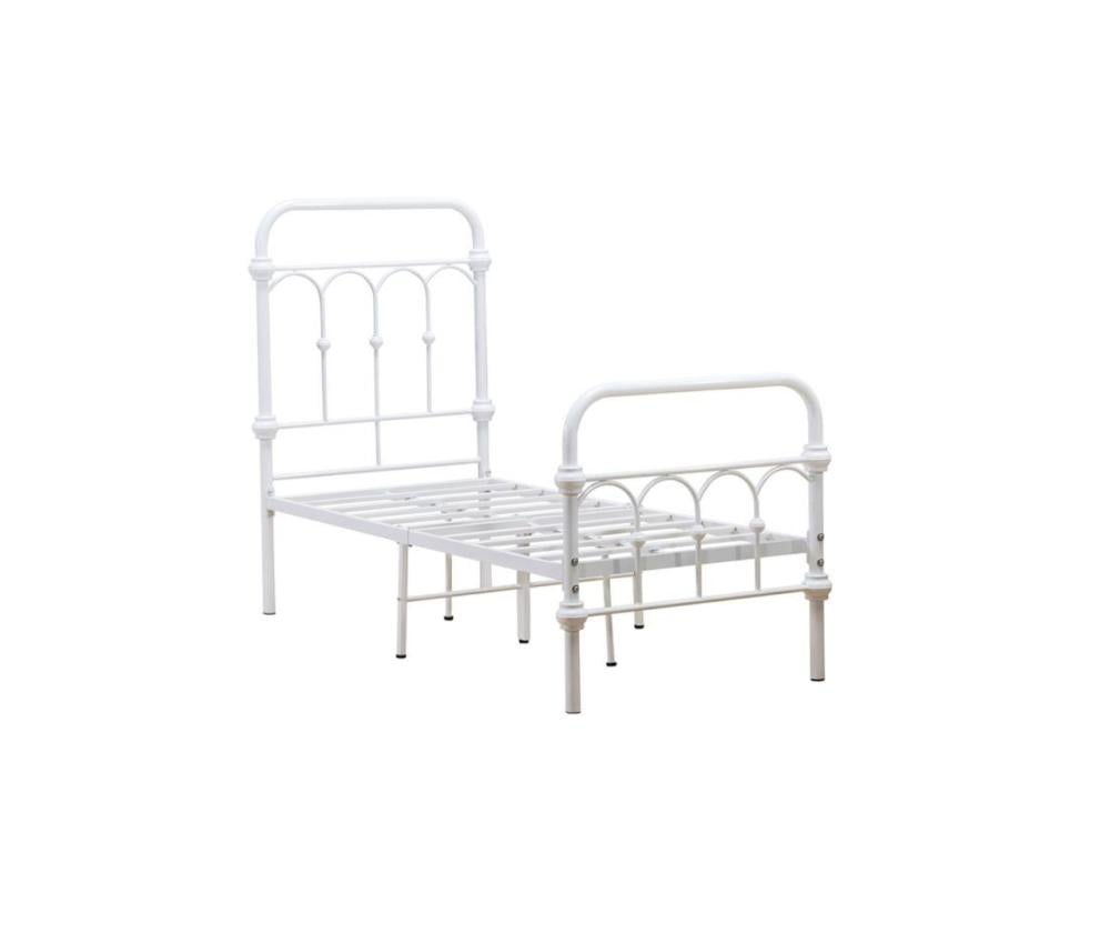 سرير حديد للأطفال عالي الجودة - لون أبيض - مقاس 80*170