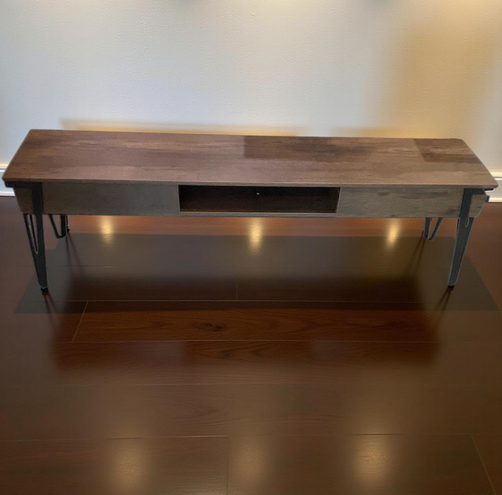 طاولة تلفاز خشب مقاس 180 سم - لون بني