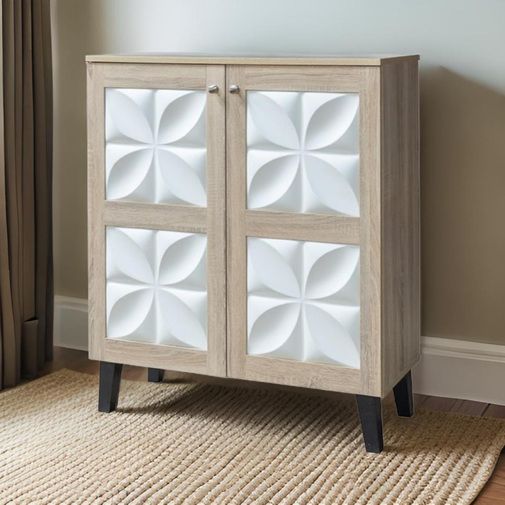 جزامة ماليزي مودرن 2 باب لون بيج و أبيض