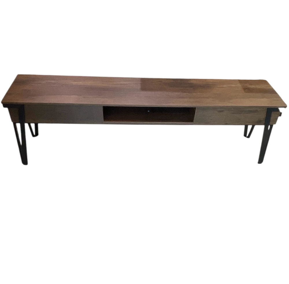 طاولة تلفاز خشب مقاس 180 سم - لون بني