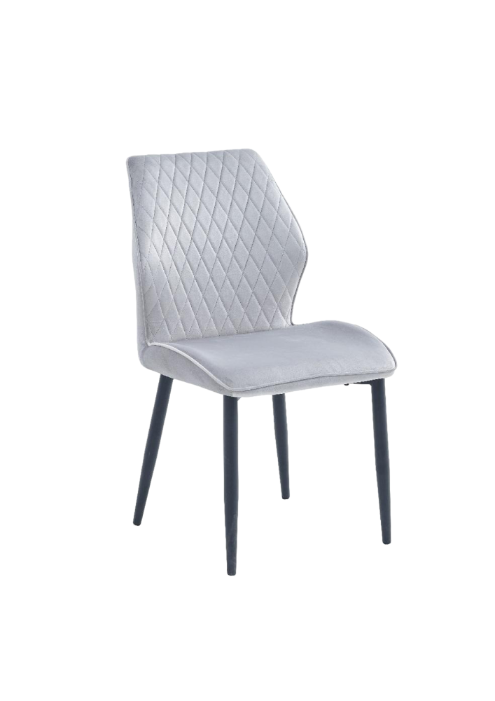 كرسي طعام بتصميم رياضي فخم لون رمادي فاتح