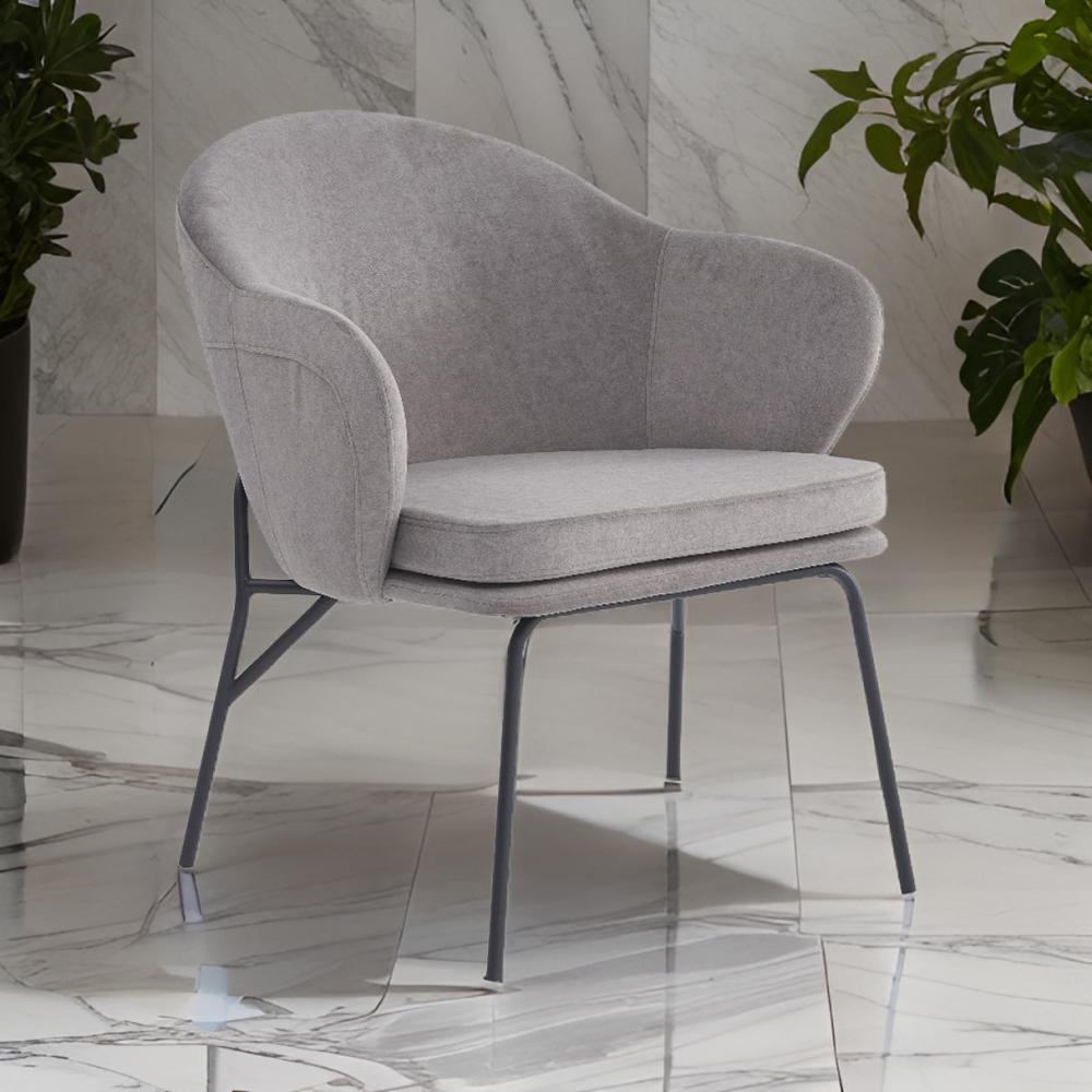 كرسي أنيق للمنازل والمكاتب لون رمدي فاتح