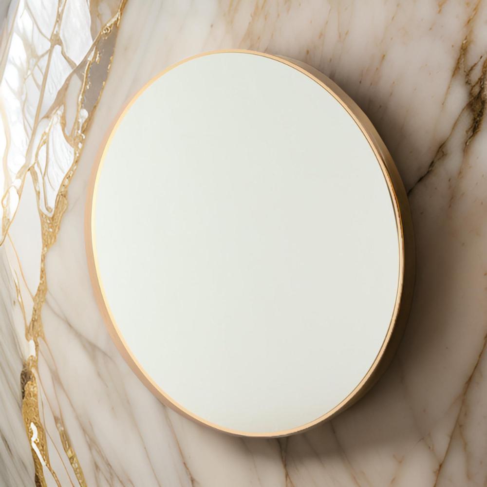 مرايا دائرية لون ذهبي مقاس 100 سم