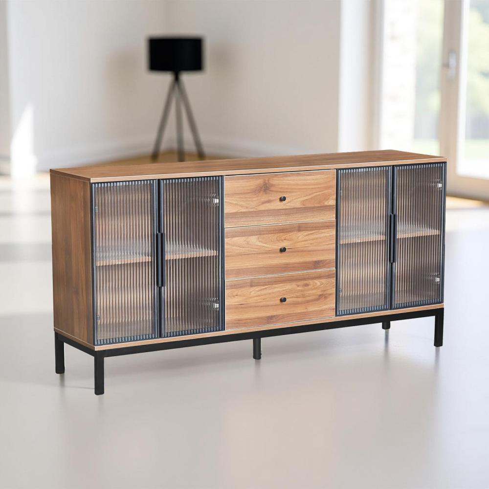 دولاب بوفيه مقاس 160 سم لون بني