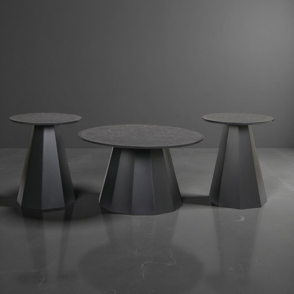 طقم طاولات خدمة فخم – أناقة الأسود بتصميم مودرن لا يُقاوم