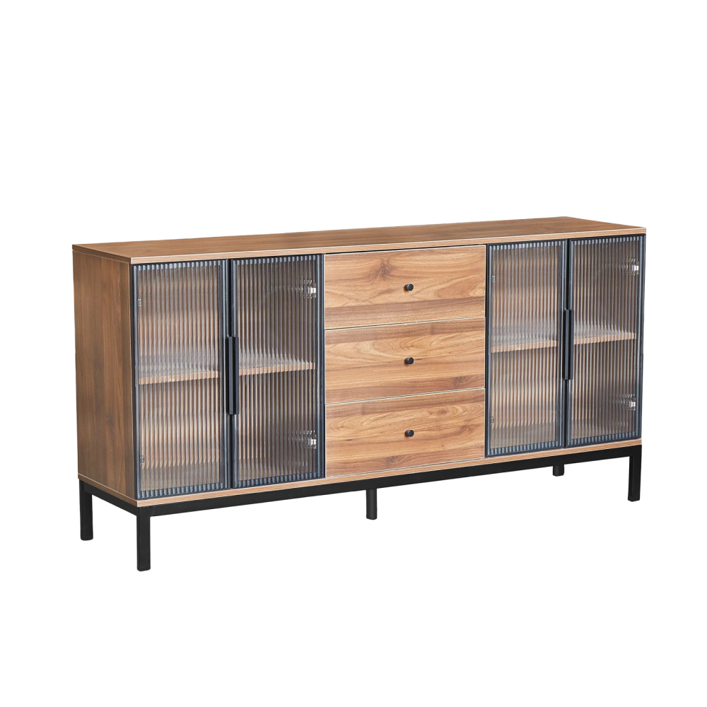 دولاب بوفيه مقاس 160 سم لون بني