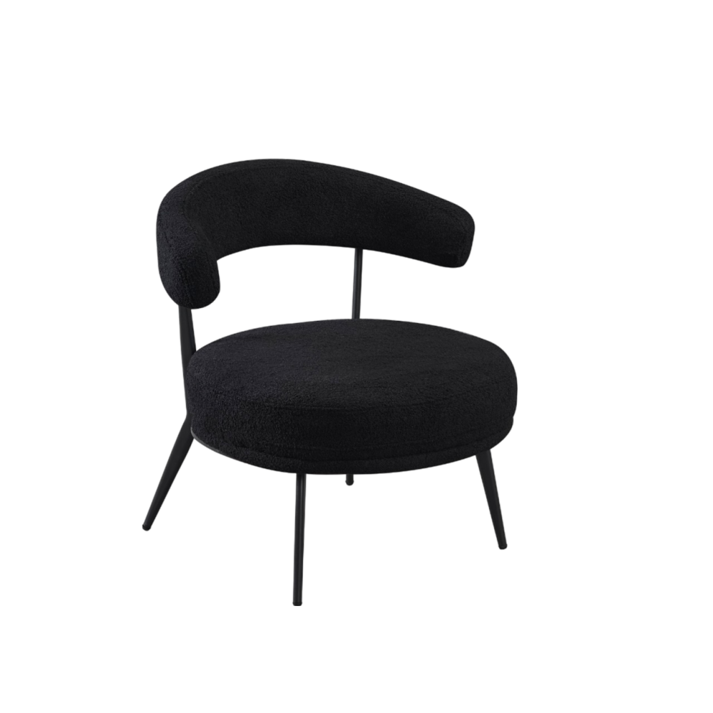 كرسي بوكليه تصميم فاخر لون أسود