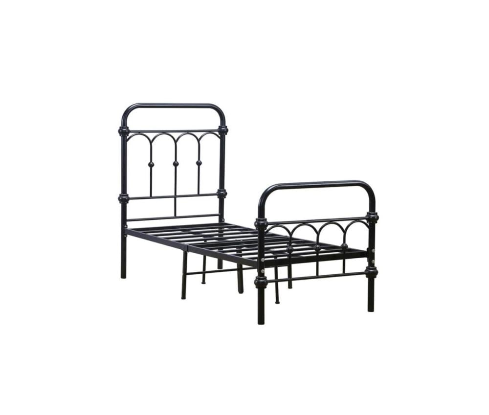 سرير حديد للأطفال عالي الجودة - لون أسود - مقاس 80*170