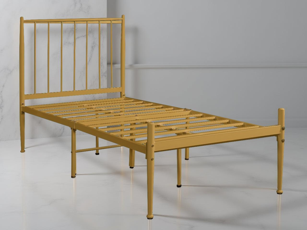 سرير حديد نفر لون ذهبي مقاس 90*190