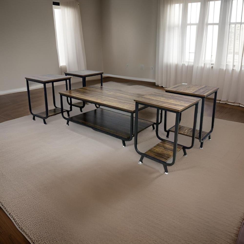 طقم خدمة 5 قطع لون بني رائع