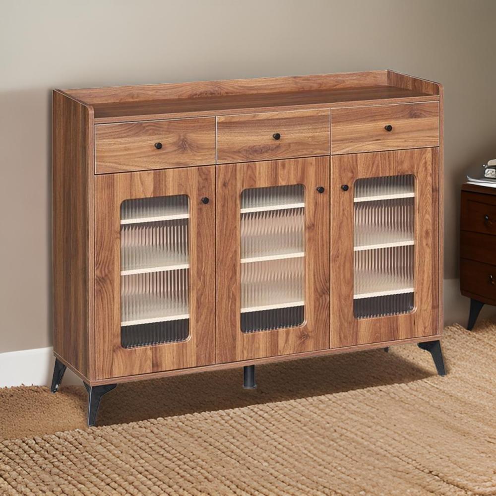 دولاب بوفيه فخم لون بني مقاس 120 سم