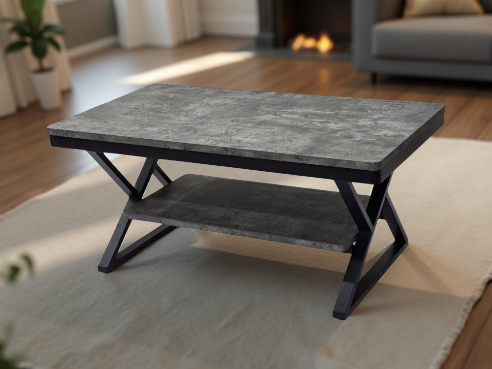 طاولة كنب راقية مقاس 110 سم لون رمادي