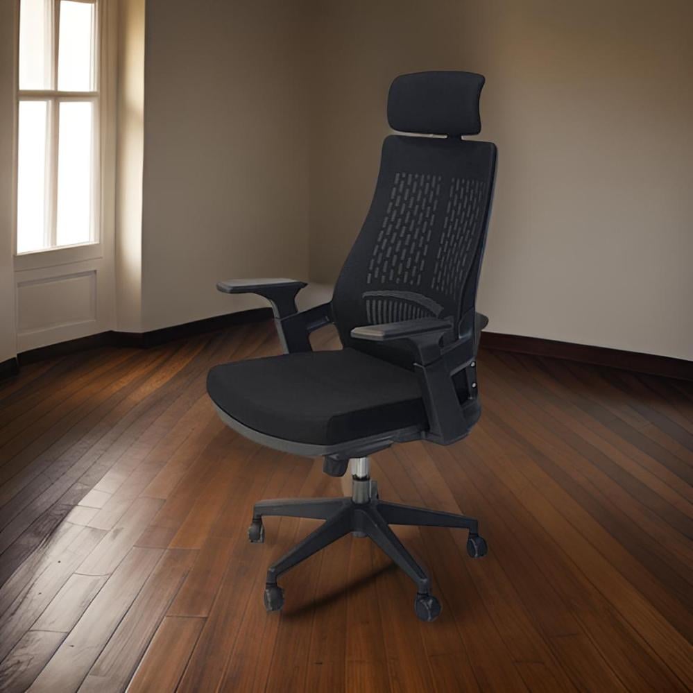 كرسي مكتب دوار فخم لون أسود