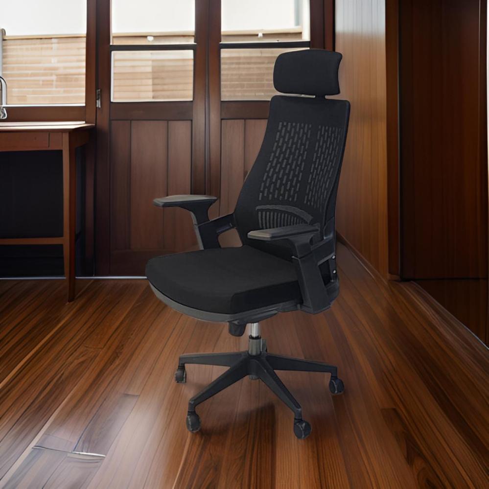 كرسي مكتب دوار فخم لون أسود