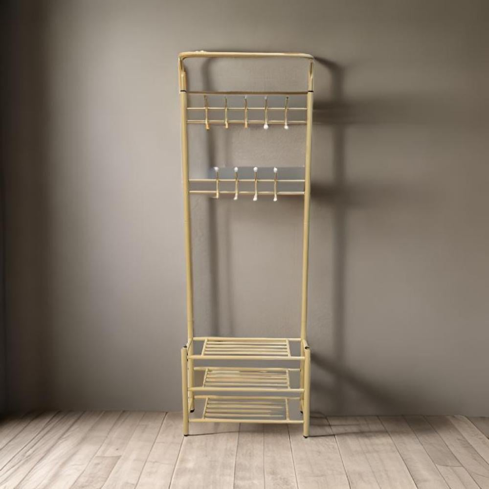 علاق ملابس رائع مع وحدة رفوف لون بيج