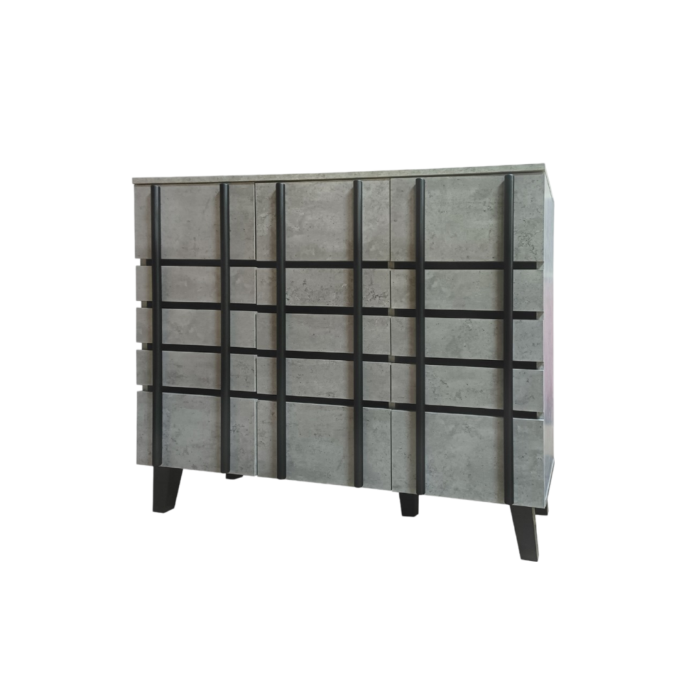 جزامة ماليزي 3 باب لون رمادي*اسود مقاس 120 CM