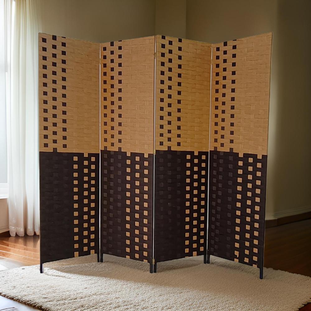 بارتشن - حاجز خصوصية لون ميكس بني و بيج