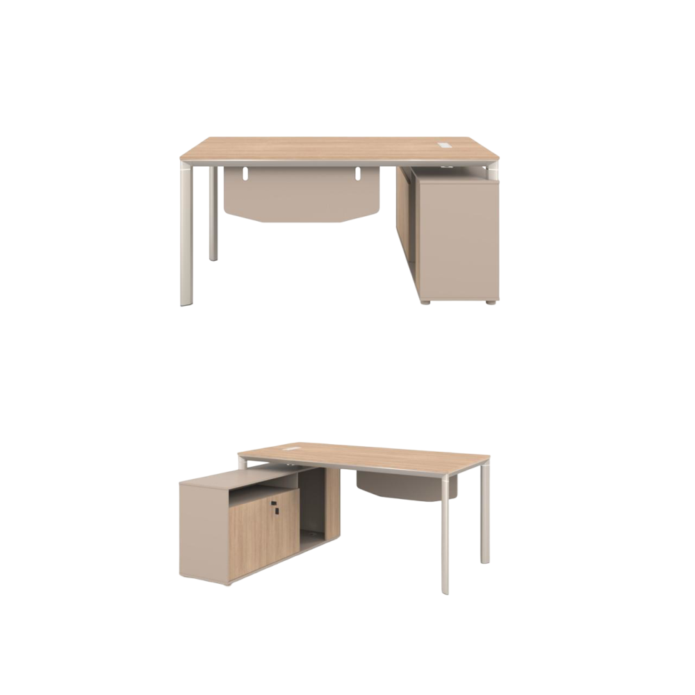 وحدة عمل مقاس 160 سم زاوية يمين أو يسار لون بيح