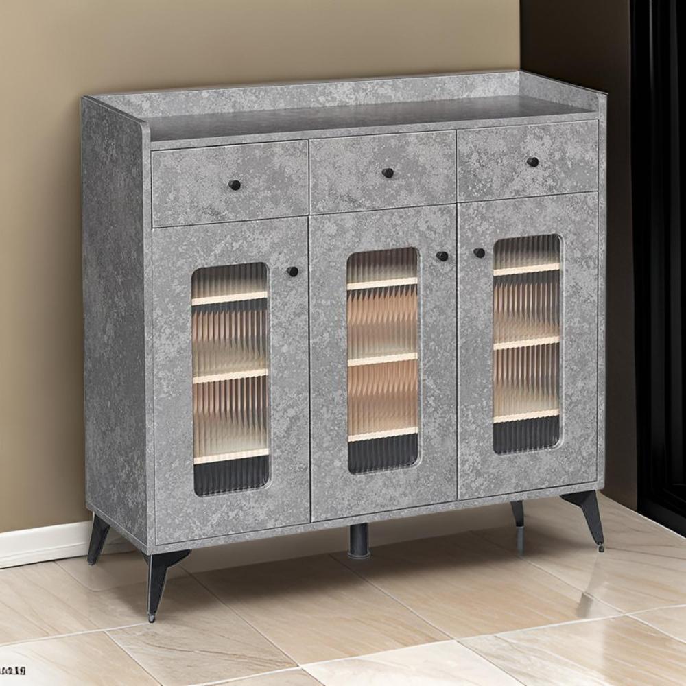 دولاب بوفيه فخم لون رمادي مقاس 100 سم