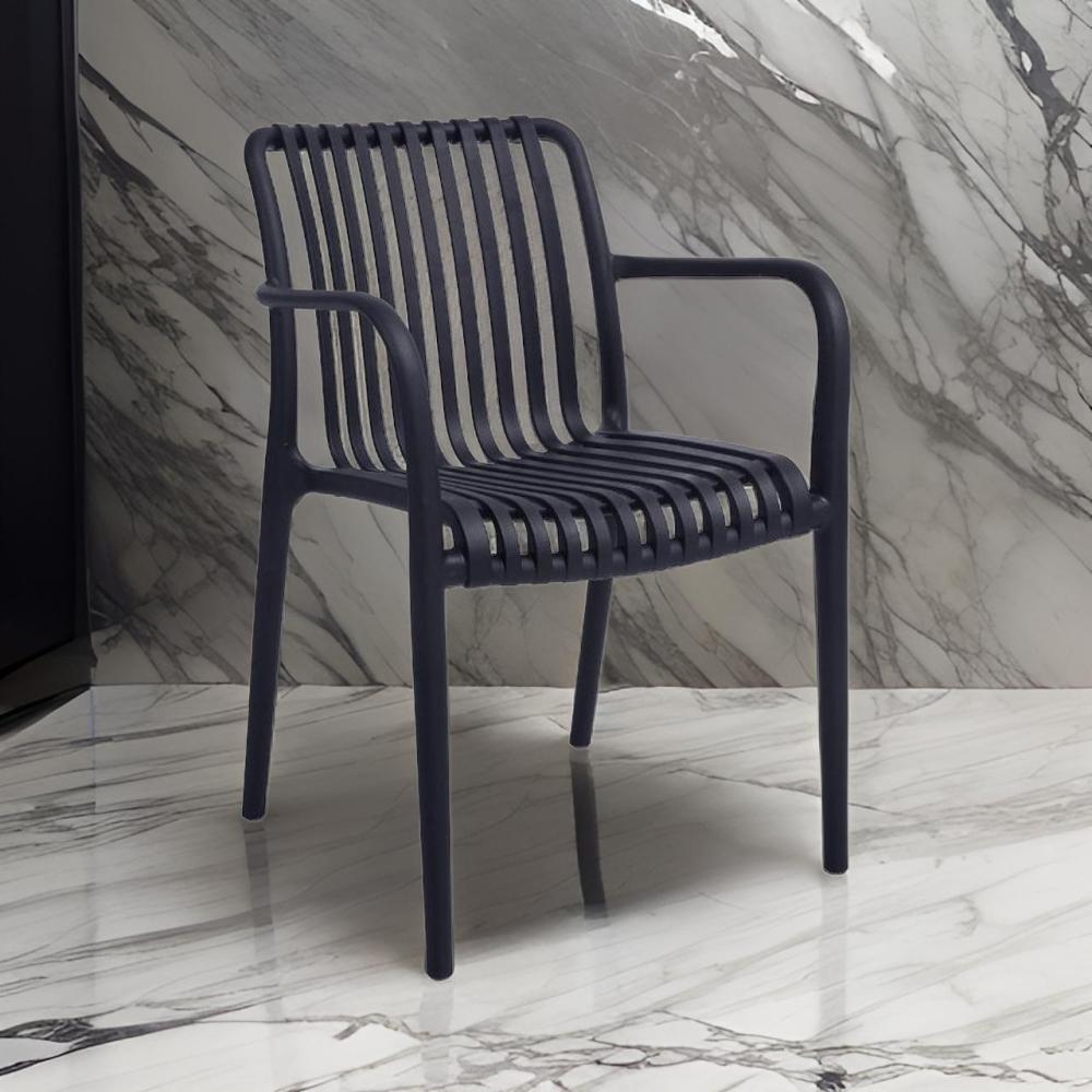 كرسي بلاستيك تصميم مبتكر لون أسود