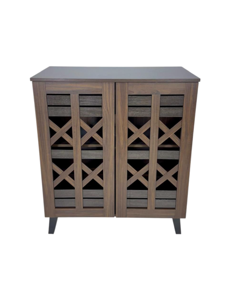 دولاب أحذية خشب 2 باب لون بني