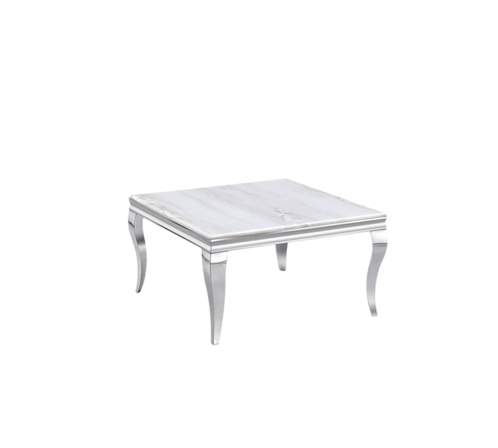 طاولة مجلس ستيل رخام لون فضي