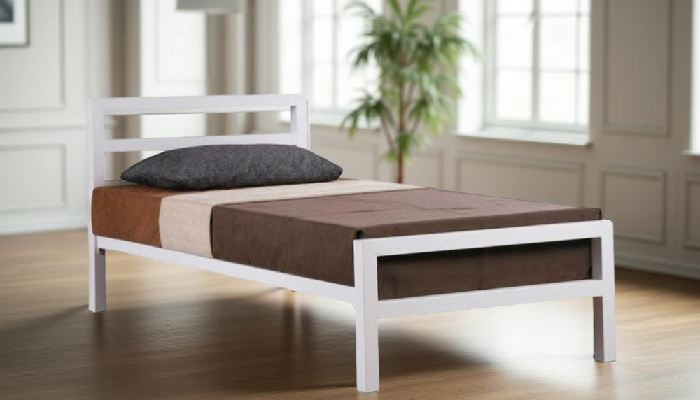 سرير حديد أبيض مقاس 90*200