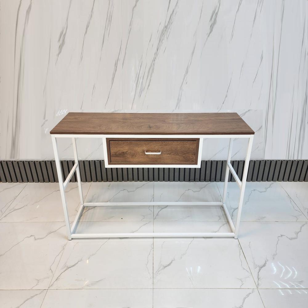 طاولة مدخل خشب وحديد