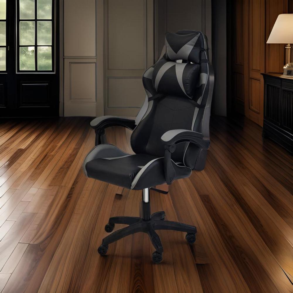 كرسي قيمنق - كرسي ألعاب الفيديو الرائع لون أسود و رمادي