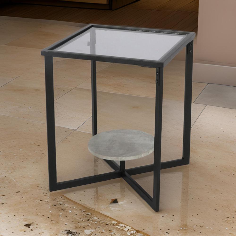 طاولة قهوة جانبية سطح زجاج