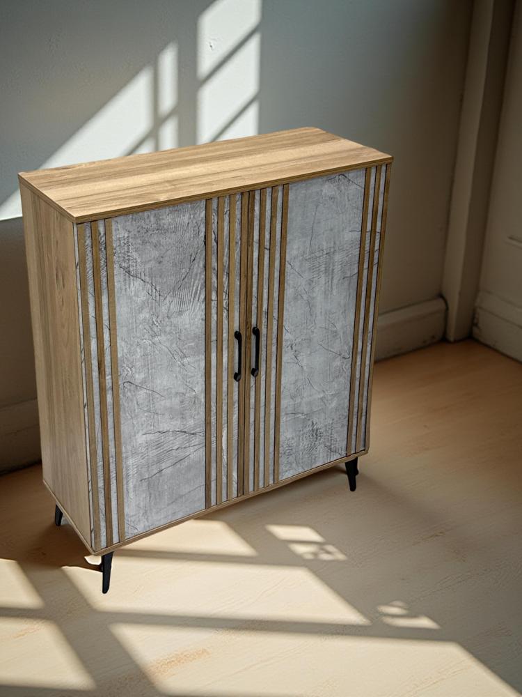 جزامة 2 باب مقاس 80 سم لون بيج و رمادي