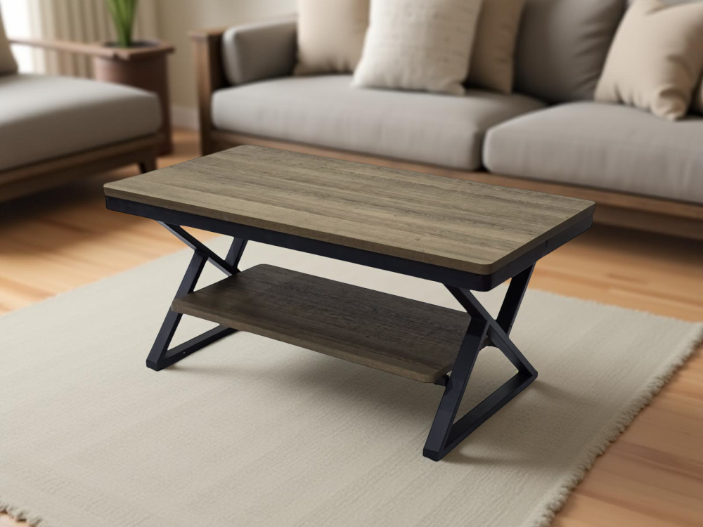 طاولة كنب راقية مقاس 110 سم لون بني لاتيه