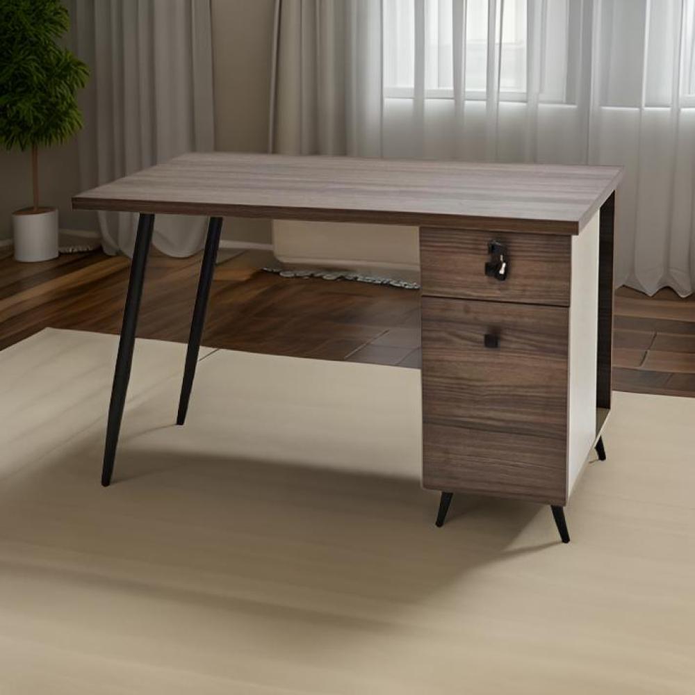 مكتب رائع مقاس 120 سم لون بني فاتح