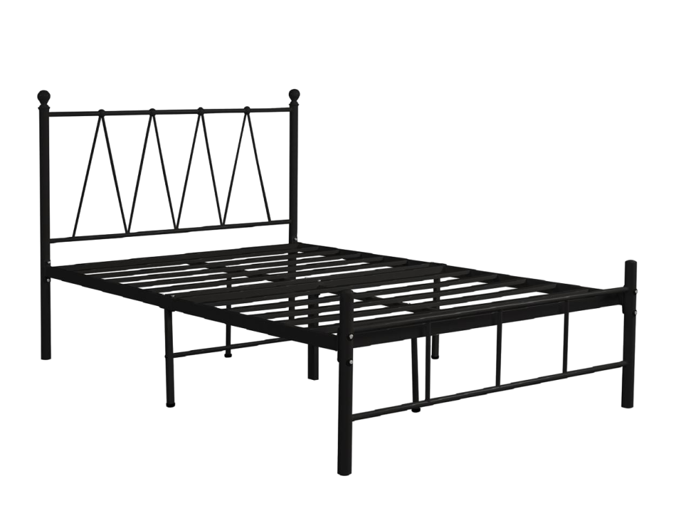 سرير حديد نفر لون أسود مقاس 120*190