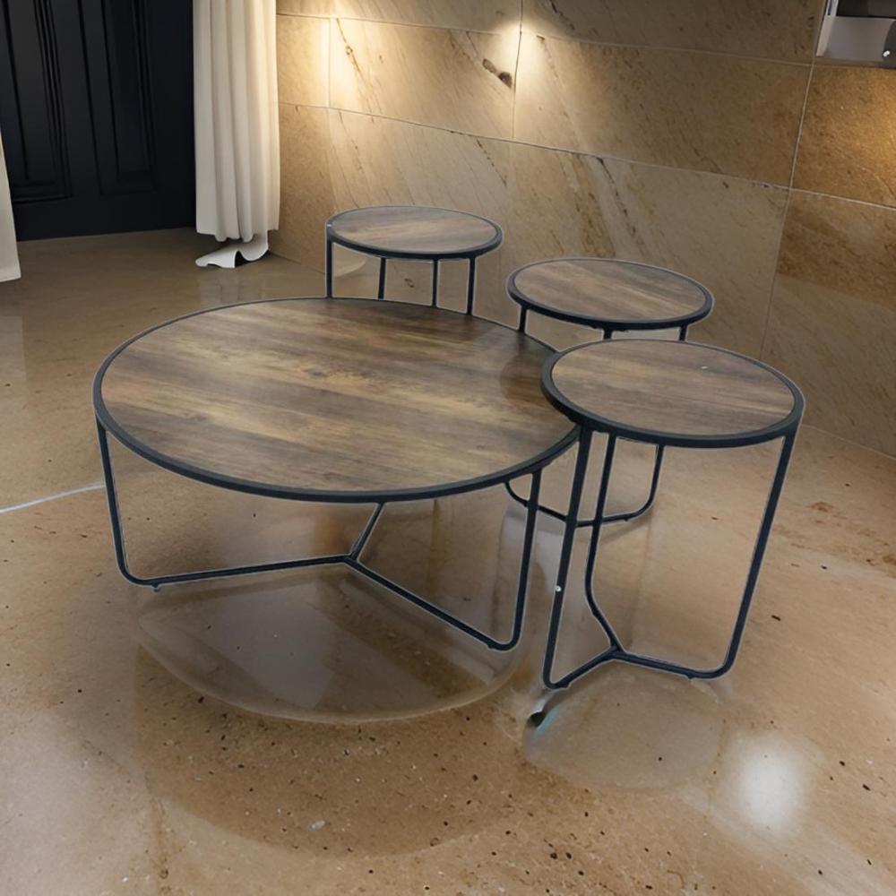 طقم خدمة دائري لون بني