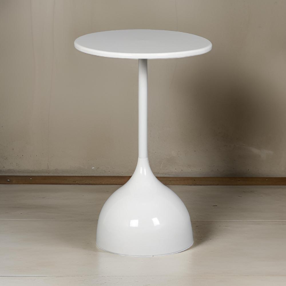 طاولة جانبية أنيقة حديد لون أبيض