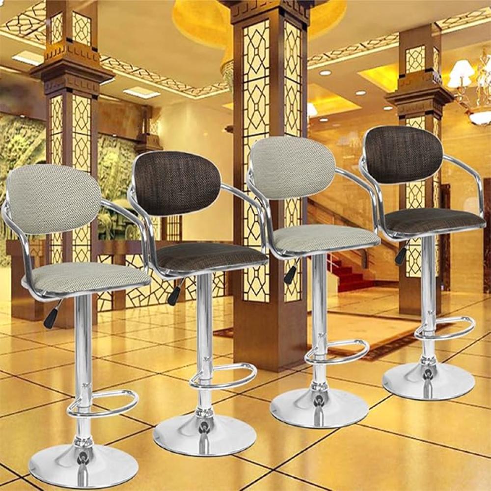 كرسي بار بيستم دوار لون بيج