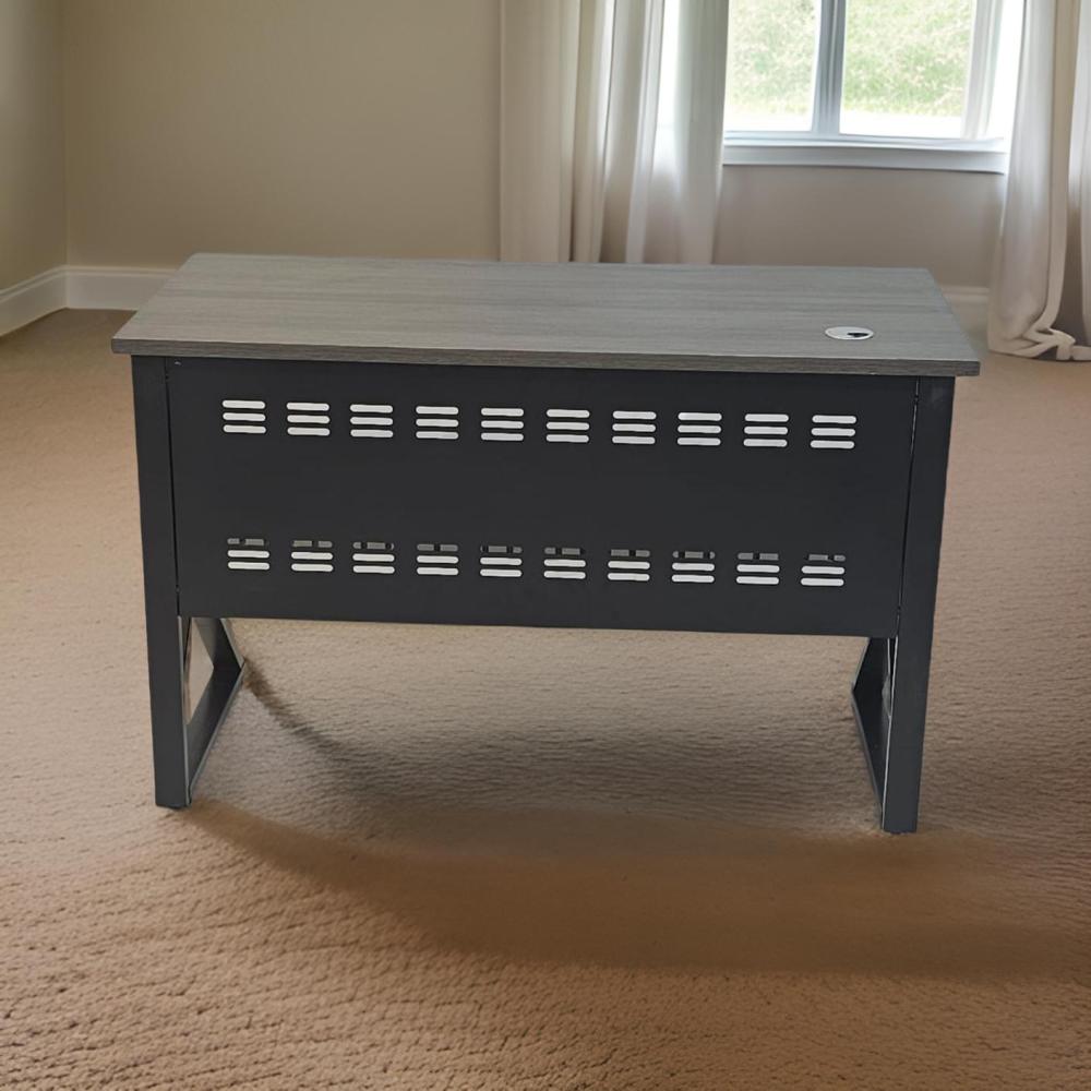 طاولة مكتبية مقاس 120 سم لون رمادي