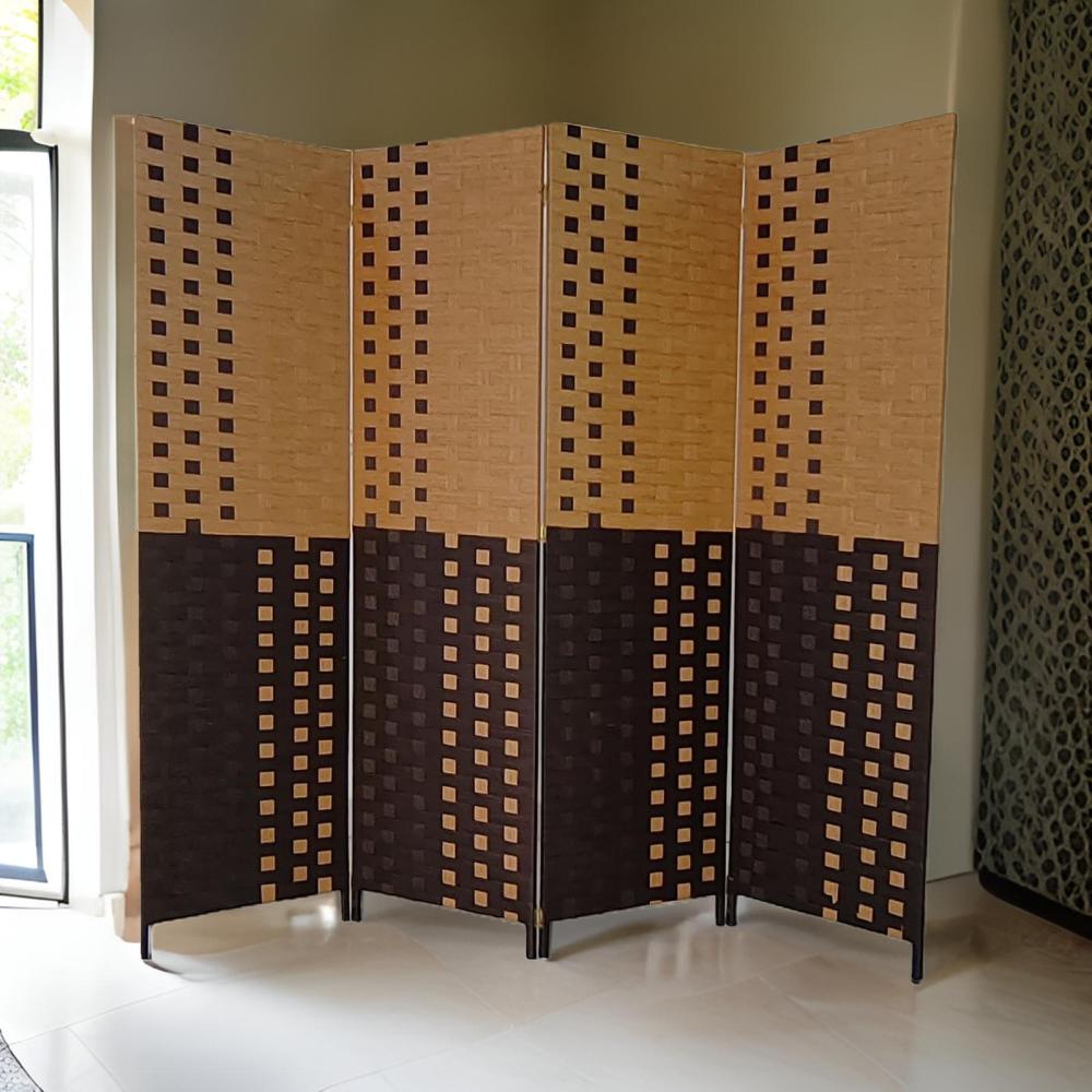 بارتشن - حاجز خصوصية لون ميكس بني و بيج