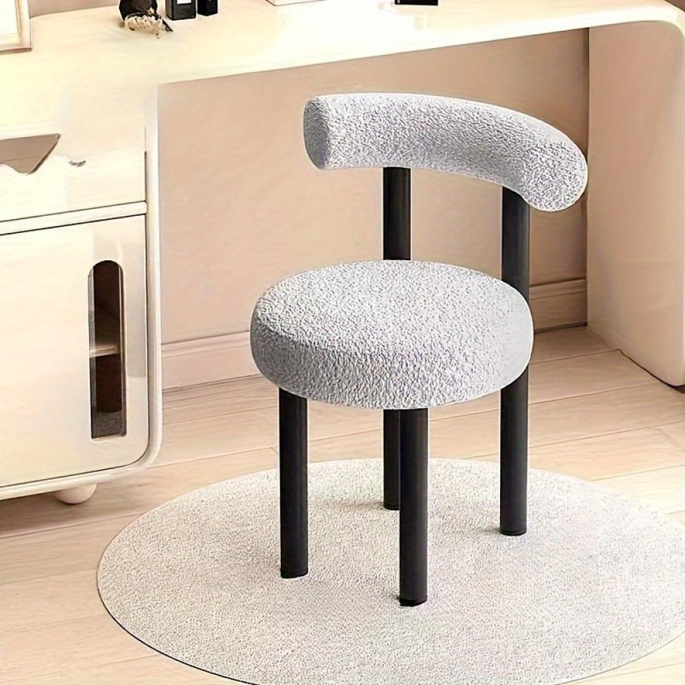 كرسي طعام بوكليه لون رمادي