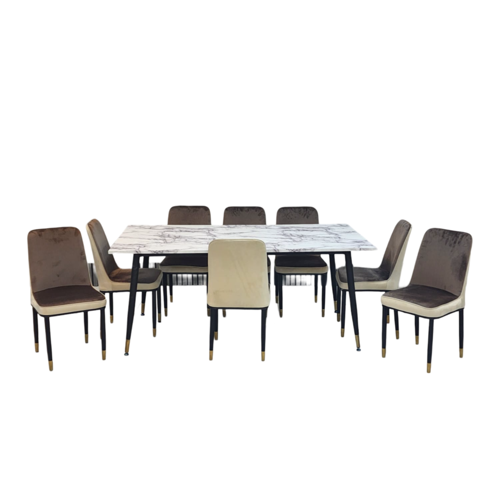 طاولة طعام  بديل رخام 8 كرسي