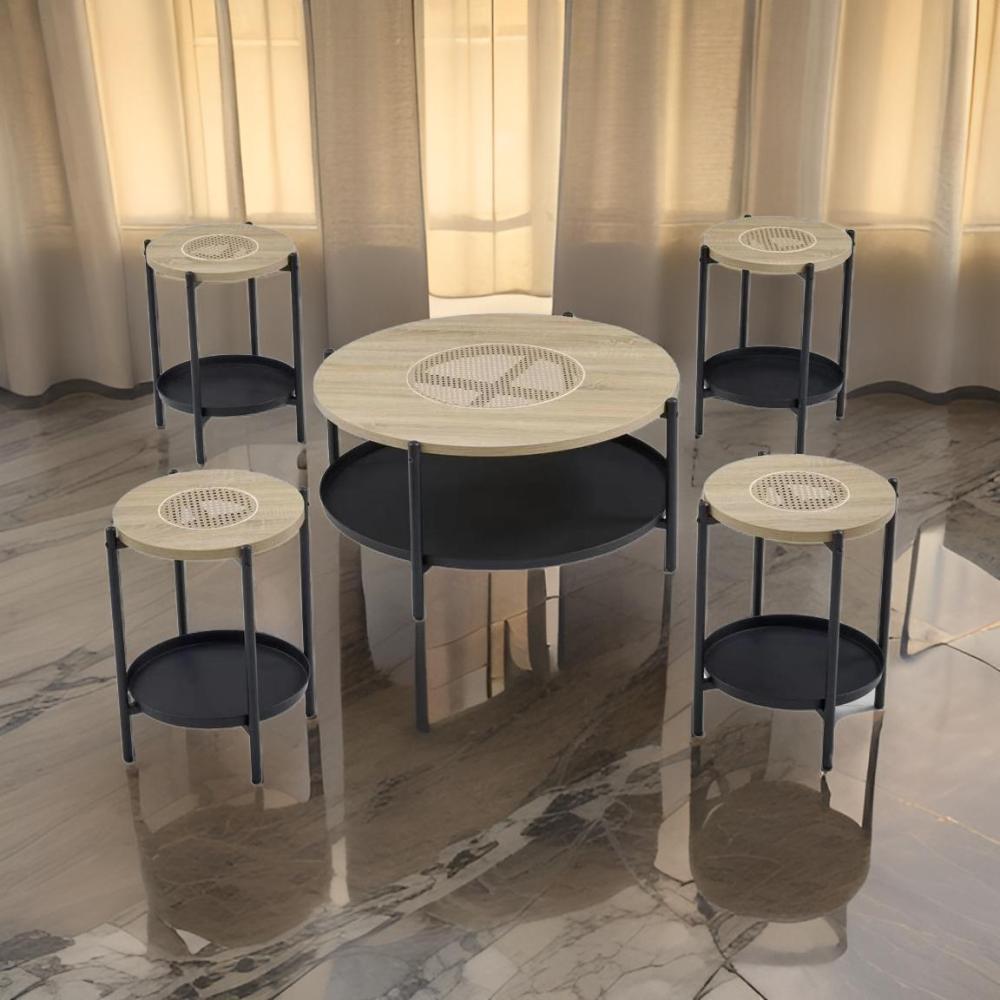 طقم طاولات مودرن خشب و راتان جودة وتصميم مبتكر