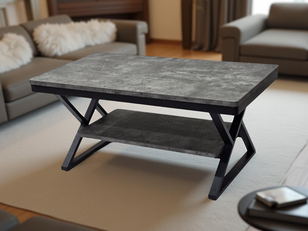 طاولة كنب راقية مقاس 110 سم لون رمادي