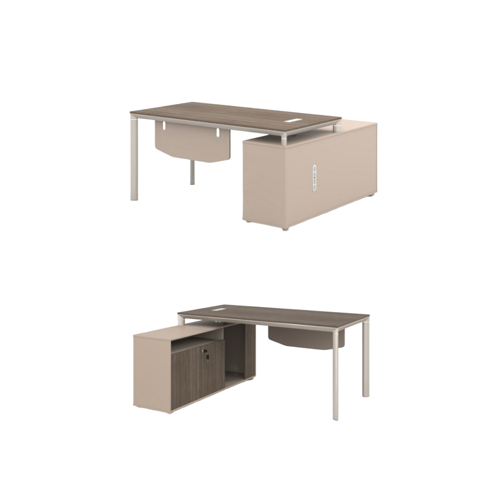 وحدة عمل مقاس 160 سم زاوية يمين أو يسار لون رمادي