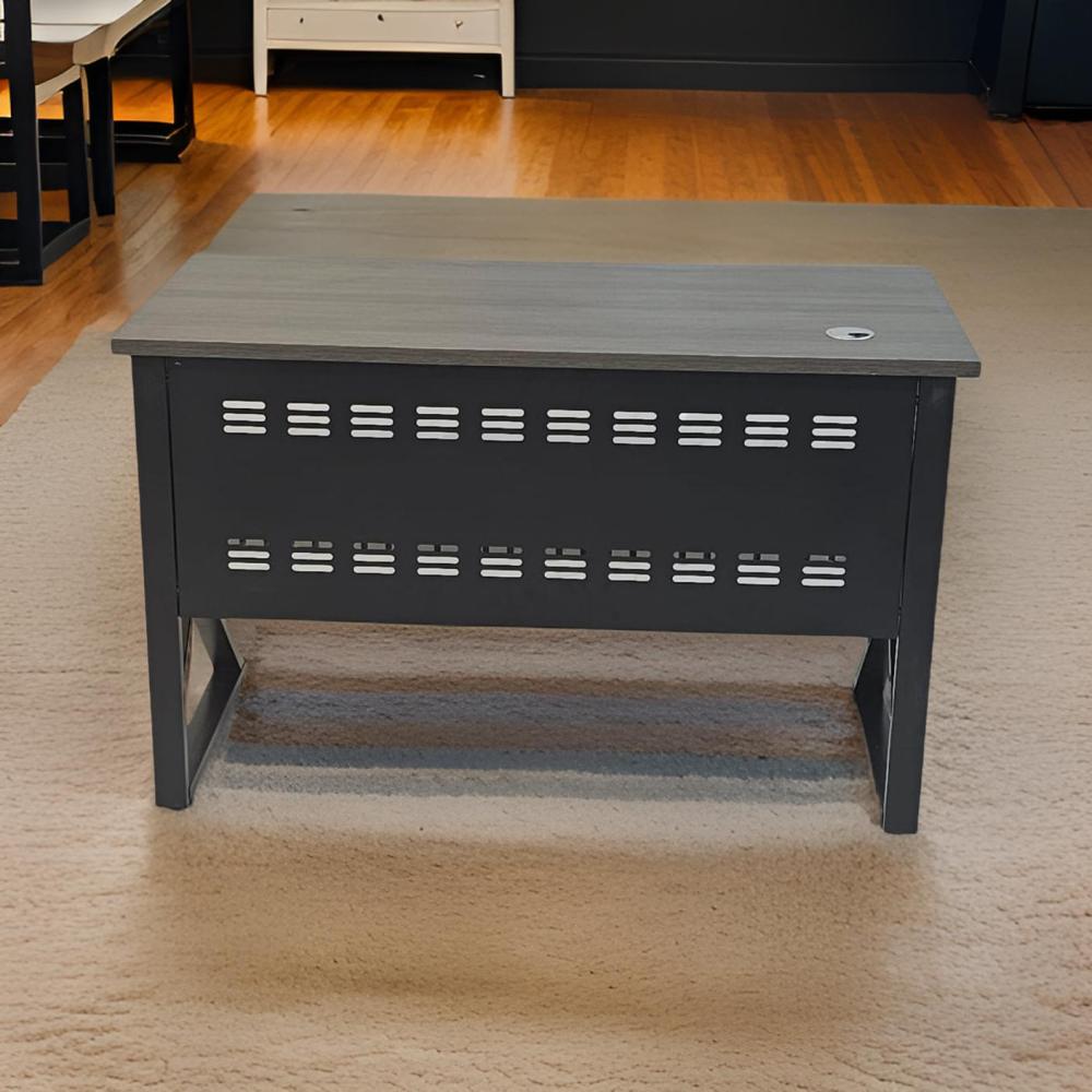 طاولة مكتبية مقاس 120 سم لون رمادي