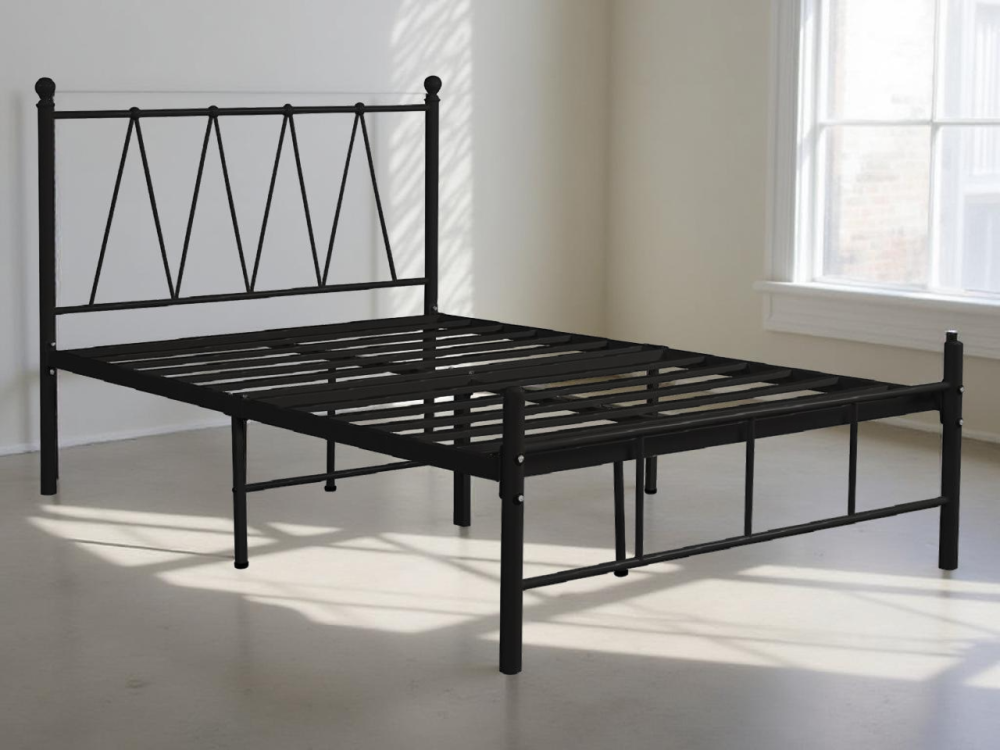 سرير حديد نفر لون أسود مقاس 120*190